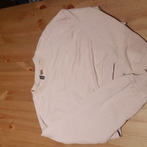 Cropped H&M pink crewneck sweatshirt